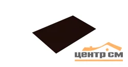 Плоский лист PE RR 32 (тёмно-коричневый), 0.5мм ГОСТ (Satin), 1.25*2м