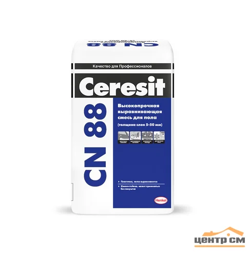 Стяжка пола CERESIT CN 88 высокопрочная 25 кг