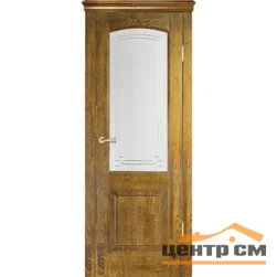 Дверь CREDA CLASSIC (Виктория) стекло №1 массив дуба орех золотой 2000х800