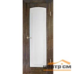 Дверь CREDA CLASSIC (Виктория) стекло №2 орех черный массив дуба 2000х800
