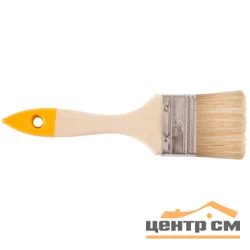 Кисть плоская 20мм светлая натуральная щетина, деревянная ручка, KORVUS Хобби 2, 600, Китай