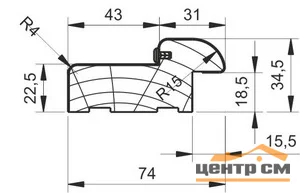 Стойка дверной коробки с уплотнителем BELWOODDOORS тип 40 ОРЕХ 2,1 м