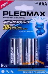 Элемент питания S Pleomax (Samsung) R03(бл.4шт)