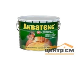 Основа алкидная Акватекс 2 в 1 - калужница 10л УФ-защита, влажн. древесина 40%