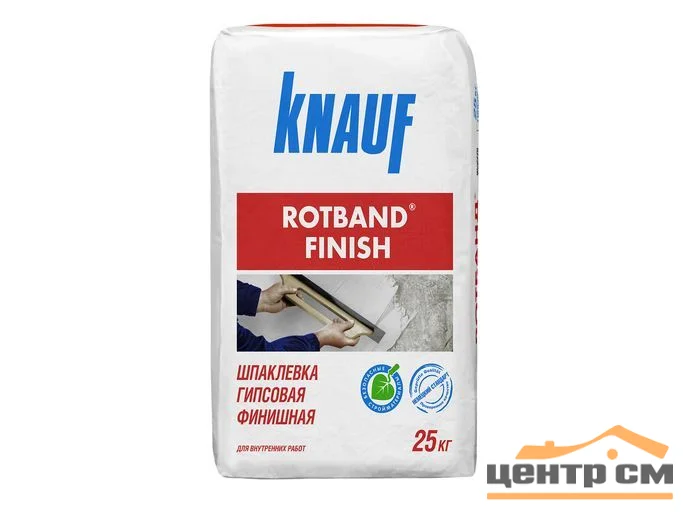 Шпаклевка гипсовая knauf ротбанд финиш 25 кг