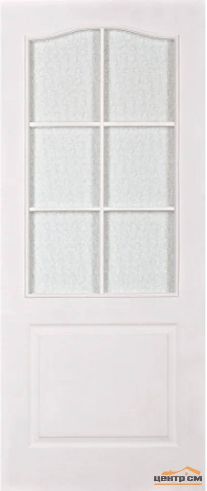 Дверь ТЕРРИ "Канадка-ламинат", белая, со стеклом 80, Ламинат