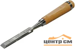 Стамеска-долото 12мм, ЗУБР "ЭКСПЕРТ", с деревянной ручкой, хромованадиевая