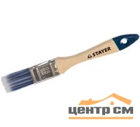 Кисть плоская 25мм искусственная щетина, деревянная ручка, STAYER Aqua-Standard