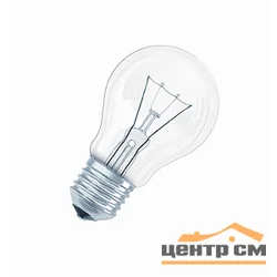 Лампа накаливания 60W E27 230V Шар прозрачный(А55/А50) ЭРА