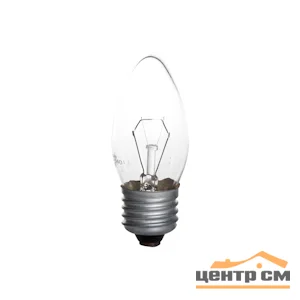 Лампа накаливания 60W E27 230V Свеча прозрачная(ДС) ЭРА