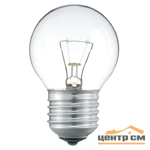 Лампа накаливания 60W E27 230V Шарик прозрачный(ДШ) ЭРА