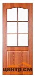 Дверь ТЕРРИ "Канадка-ламинат", итальянский орех, со стеклом Хрусталь 60, Ламинат