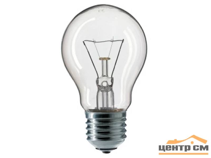 Лампа накаливания 75W E27 230V Шар прозрачный ЛОН