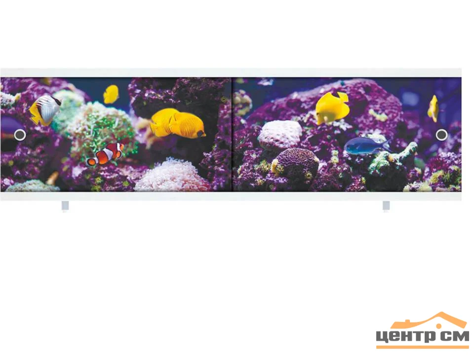 Экран для ванн 1,68 м "МЕТАКАМ", Ультра легкий АРТ, Подводный мир (сотовый поликарбонат)