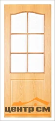 Дверь ТЕРРИ "Канадка-ламинат", миланский орех, со стеклом Хрусталь 80, Ламинат