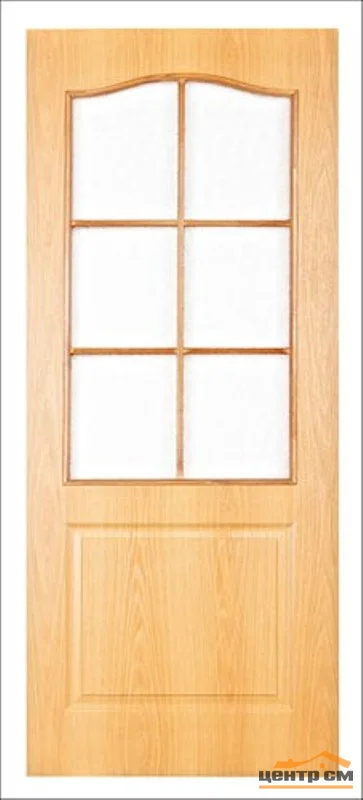Дверь ТЕРРИ "Канадка-ламинат", миланский орех, со стеклом Хрусталь 70, Ламинат