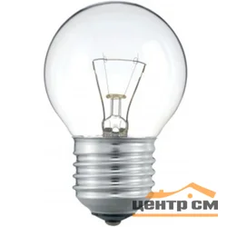 Лампа накаливания 60W E27 230V Шар прозрачный ЛОН
