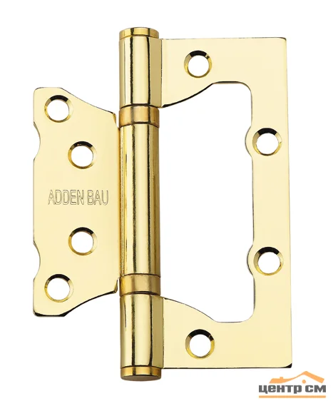 Петля дверная с двумя подшипниками "БАБОЧКА" ADDEN BAU. 100X75X2.5 BUT (цвет МАТОВОЕ золото)