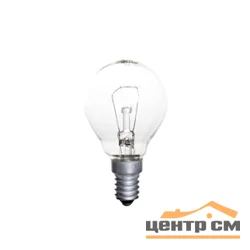 Лампа накаливания 40W E14 230V Шарик прозрачный(ДШ) ЭРА