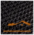 Коврик-дорожка ТРАВКА на ПВХ основе черный 0,90х15м SunStep