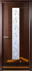 Дверь BELWOODDOORS "Классика люкс" стекло "Мателюкс белый с пескоструйным рисунком" 60 (21-7) ВЕНГЕ