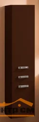Шкаф-колонна AQUATON АМЕРИНА подвесной с бельевой корзиной темно-коричневый