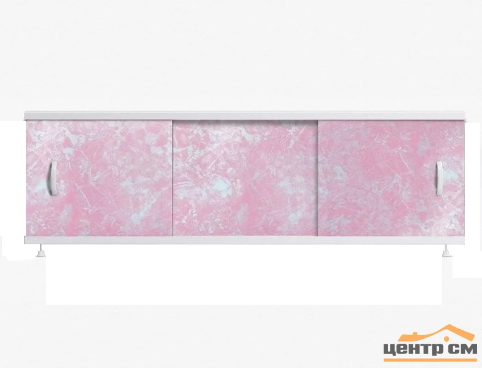 Экран для ванн 1,7 м "Оптима" пластик розовый мороз