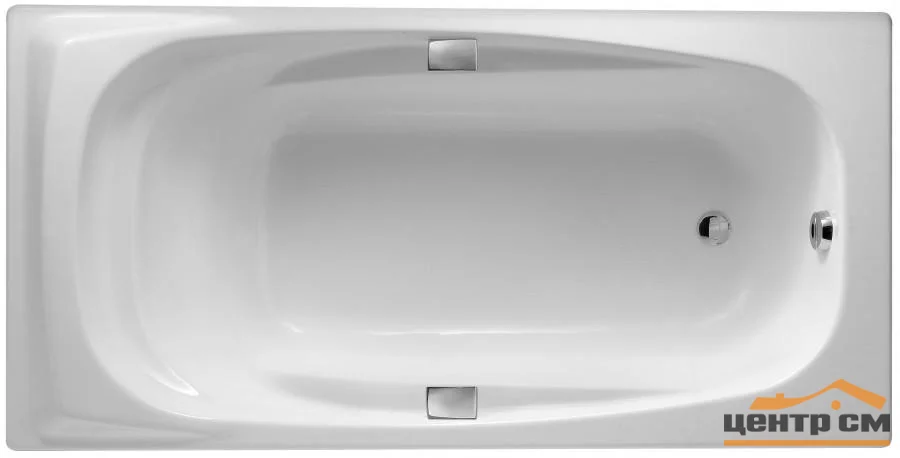 Ванна чугунная JACOB DELAFON SUPER REPOS 180x90 с отверстиями для ручек
