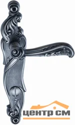 Ручка дверная ARCHIE GENESIS RIZO на длинной накладке под фиксатор (OL) черненое серебро