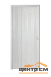 Дверь пластиковая Майами-стиль (глухая), раздвижная "гармошка" (840*2050мм) белый глянец