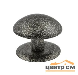 Ручка-кнопка Нора-М металлическая РК-1 т-1 П антик серебро
