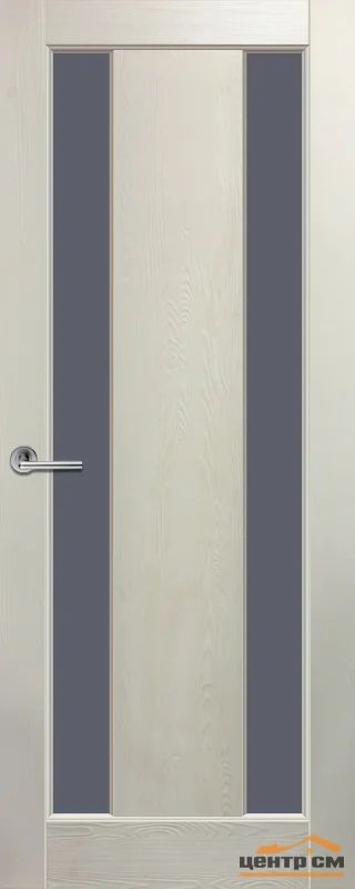 Дверь ОКА "Милан" частичное стекло слоновая кость 60 (массив сосны)