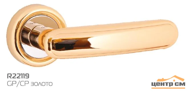 Ручка дверная HANDLE DESIGN WUHU R22119 GP/CP золото