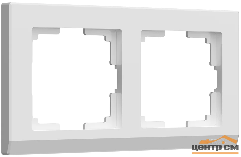 Рамка 2-местная Werkel Stark, белая, WL04-Frame-02-white, W0021801