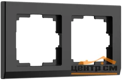Рамка 2-местная Werkel Stark, черная, WL04-Frame-02-black, W0021808