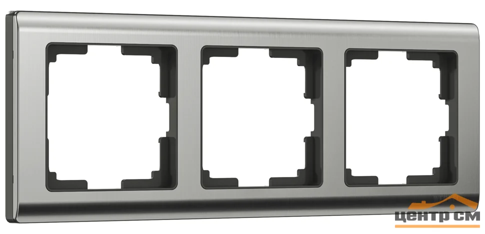 Рамка 3-местная Werkel Metallic, глянцевый никель, WL02-Frame-03 , W0031602