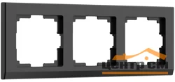 Рамка 3-местная Werkel Stark, черная, WL04-Frame-03-black, W0031808