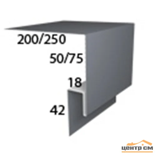 Планка околооконная сложная Velur 20 ** для М/сайдинга Блок-Хаус 200*75*3м.п.