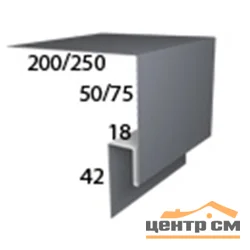 Планка околооконная сложная Velur 20 ** для М/сайдинга Блок-Хаус 200*75*3м.п.