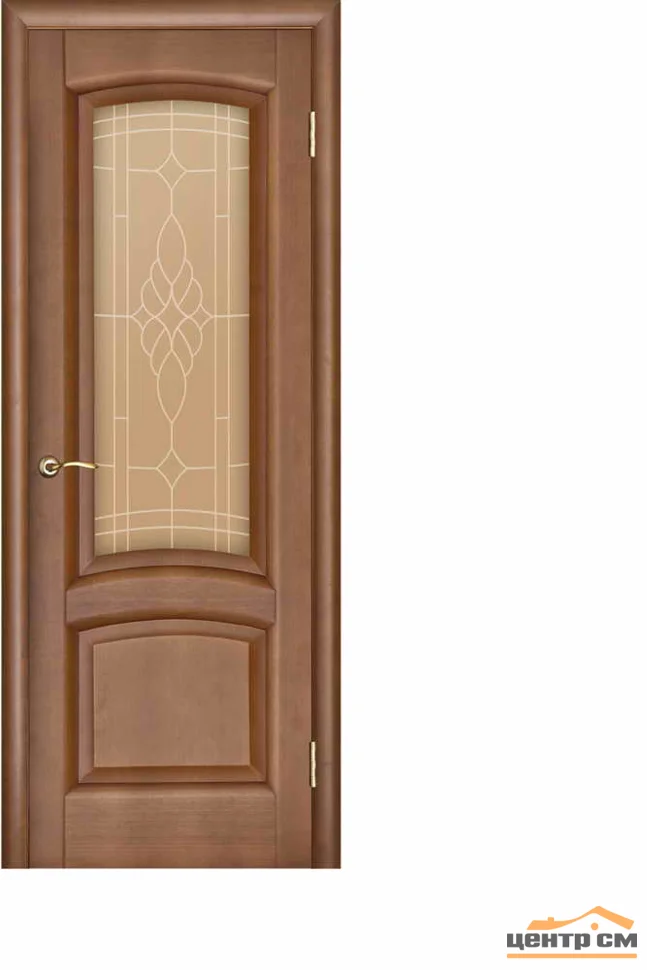 Дверь "Ульяновские двери" Лаура стекло бронза сатинато Флоренция темный анегри тон 74 80, шпон