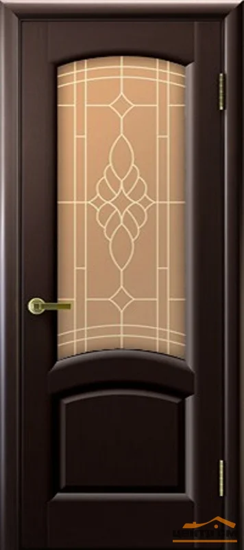 Дверь "Ульяновские двери" Лаура стекло бронза сатинато Флоренция венге 70, шпон