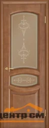 Дверь "Ульяновские двери" Анастасия стекло бронза сатинато Палермо темный анегри тон 74 60, шпон
