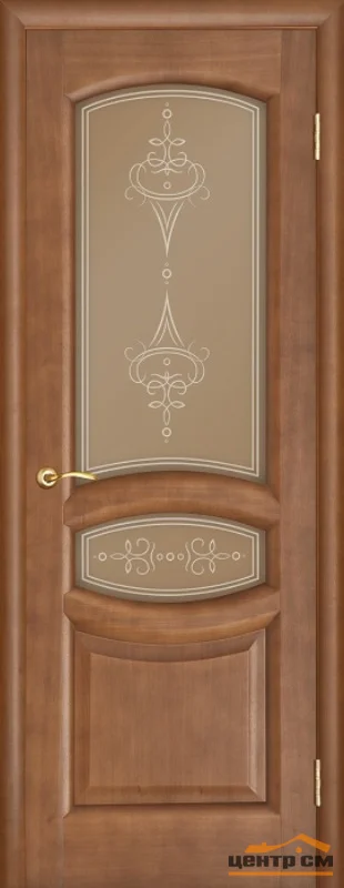Дверь "Ульяновские двери" Анастасия стекло бронза сатинато Палермо темный анегри тон 74 70, шпон