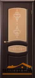 Дверь "Ульяновские двери" Анастасия стекло бронза сатинато Палермо венге 60, шпон