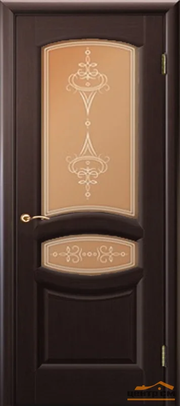 Дверь "Ульяновские двери" Анастасия стекло бронза сатинато Палермо венге 80, шпон