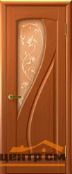 Дверь "Ульяновские двери" Мария 2 стекло сатинато Венеция темный анегри тон 74 60, шпон
