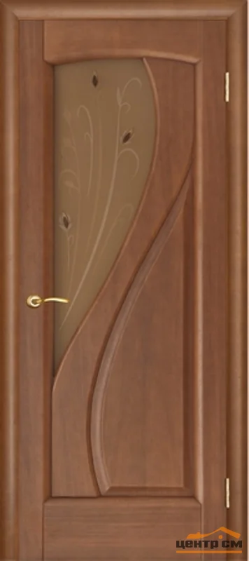 Дверь "Ульяновские двери" Мария 2 стекло бронза сатинато Камыш темный анегри тон 74 60, шпон