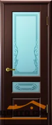 Дверь "Ульяновские двери" Валенсия 2 стекло белое сатинато Ривьера венге 60, шпон