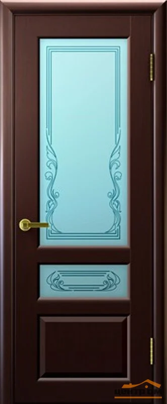 Дверь "Ульяновские двери" Валенсия 2 стекло белое сатинато Ривьера венге 70, шпон