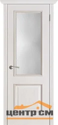 Дверь Porte Vista Шервуд стекло Классик белая патина тон 17 окантовка золото 90, шпон